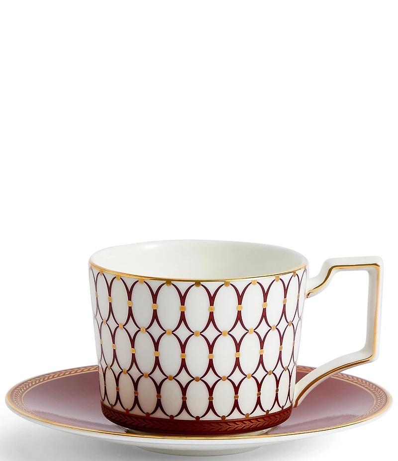 Wedgwood Renaissance Red Collection Teacup & Saucer