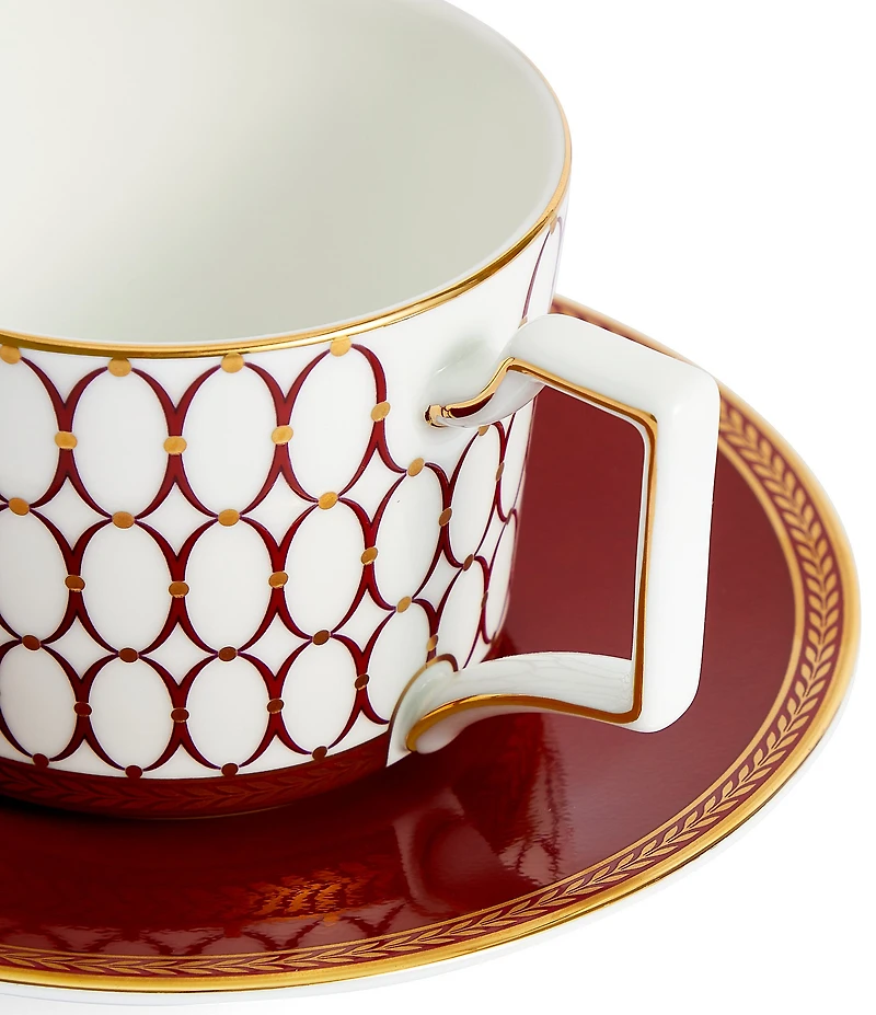 Wedgwood Renaissance Red Collection Teacup & Saucer