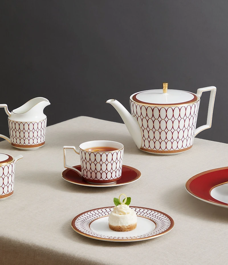 Wedgwood Renaissance Red Collection Teacup & Saucer