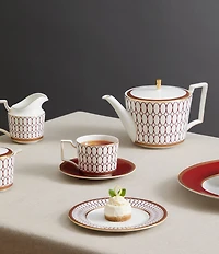 Wedgwood Renaissance Red Collection Teacup & Saucer