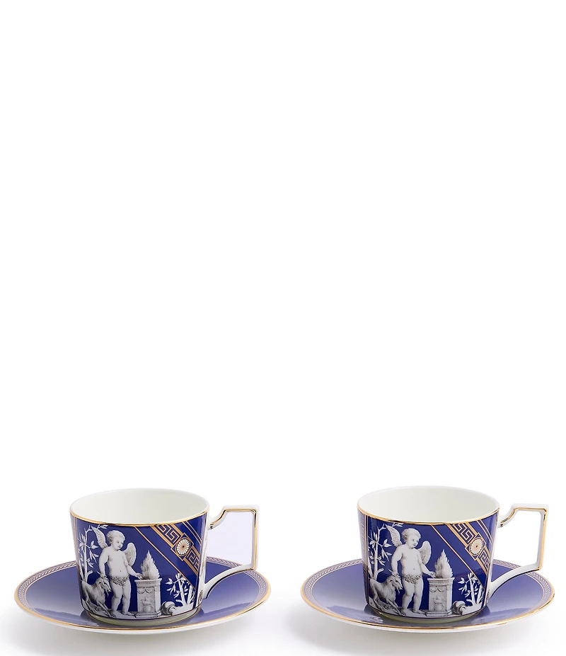 Wedgwood Renaissance Teacup Saucer, Set of 2