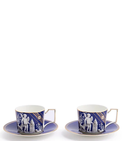 Wedgwood Renaissance Teacup Saucer, Set of 2