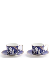Wedgwood Renaissance Teacup Saucer, Set of 2