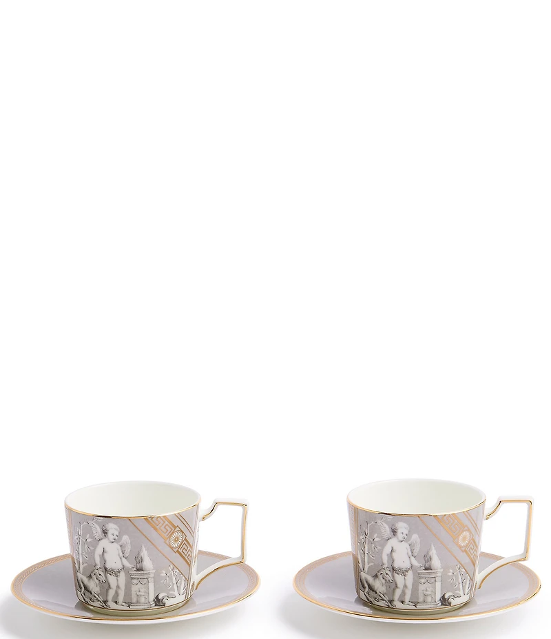 Wedgwood Renaissance Teacup Saucer, Set of 2