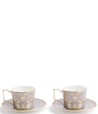 Wedgwood Renaissance Teacup Saucer, Set of 2