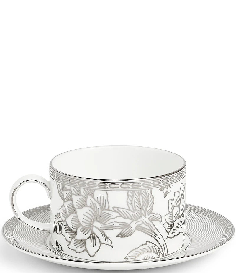 Wedgwood Silver Tonquin Teacup & Saucer