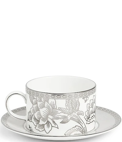 Wedgwood Silver Tonquin Teacup & Saucer