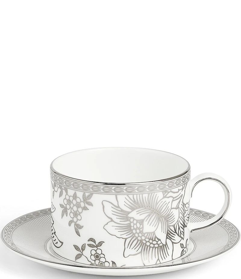 Wedgwood Silver Tonquin Teacup & Saucer