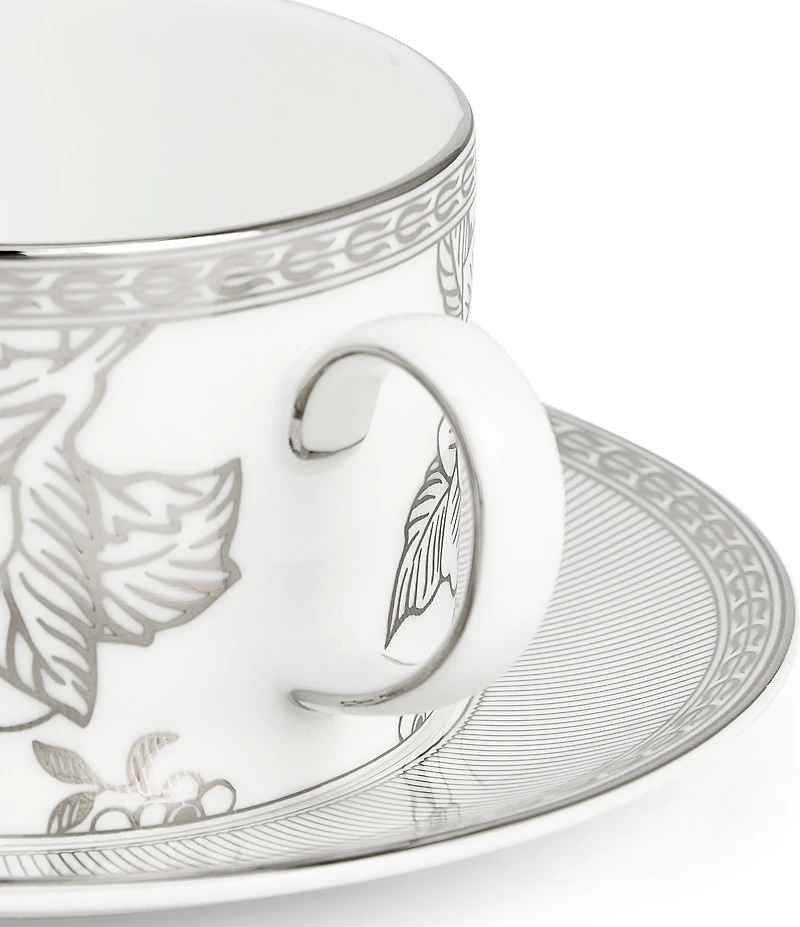 Wedgwood Silver Tonquin Teacup & Saucer