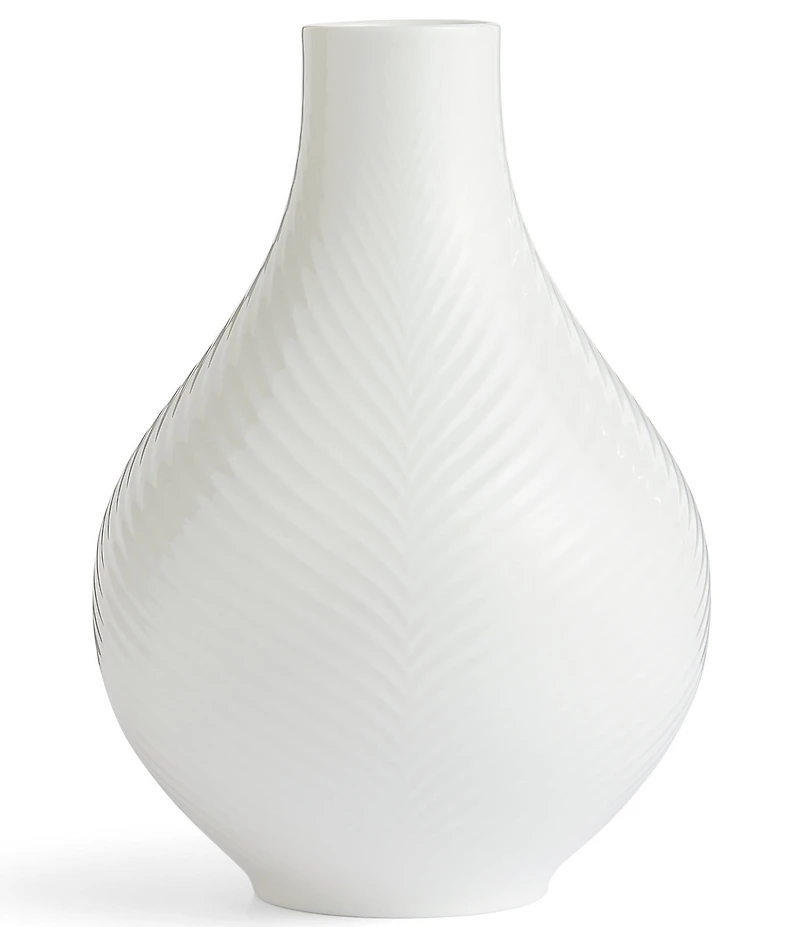 Wedgwood White Folia Collection Bulb Vase