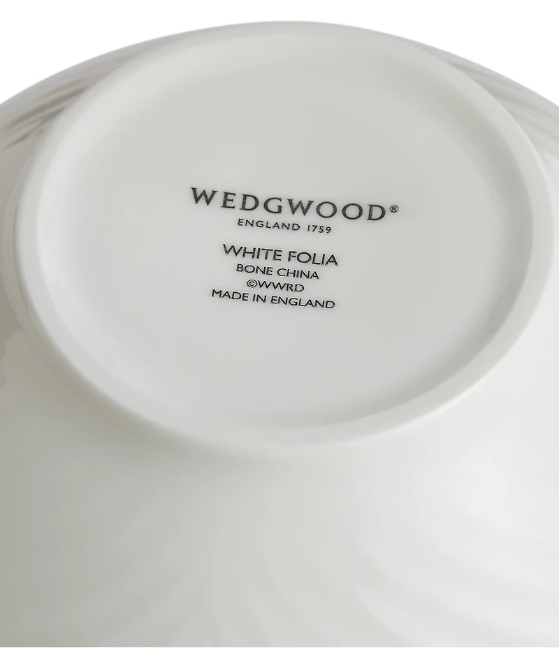 Wedgwood White Folia Collection Bulb Vase