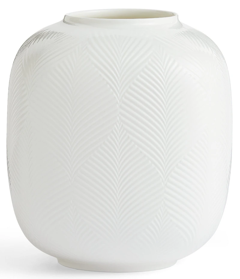 Wedgwood White Folia Collection Rounded Vase