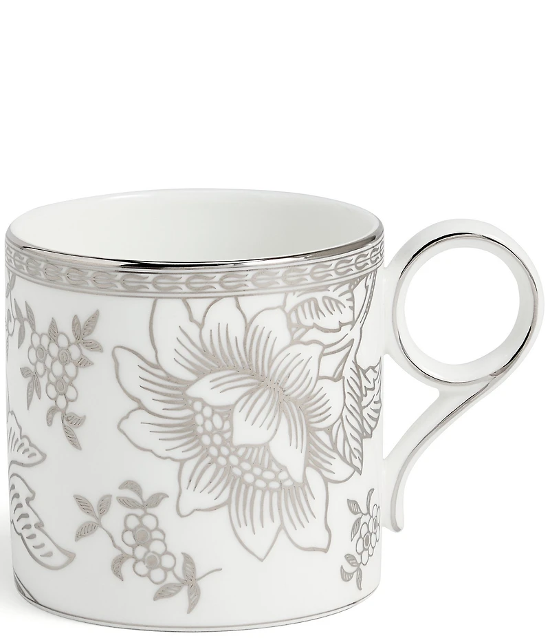 Wedgwood White/Silver Tonquin Coffee Mug