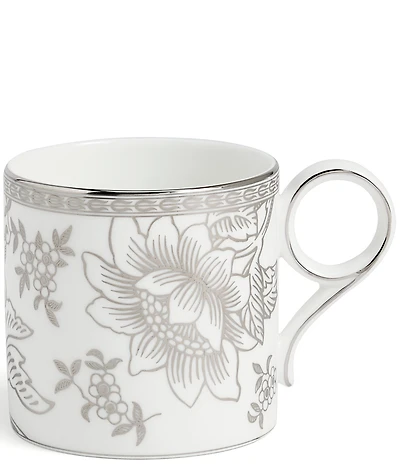 Wedgwood White/Silver Tonquin Coffee Mug