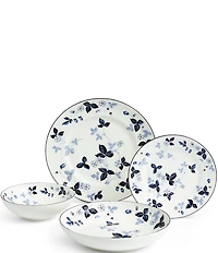 Wedgwood Wild Strawberry Inky Blue Dinnerware 4 Piece Set