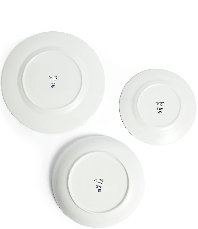 Wedgwood Wild Strawberry Inky Blue Dinnerware 4 Piece Set
