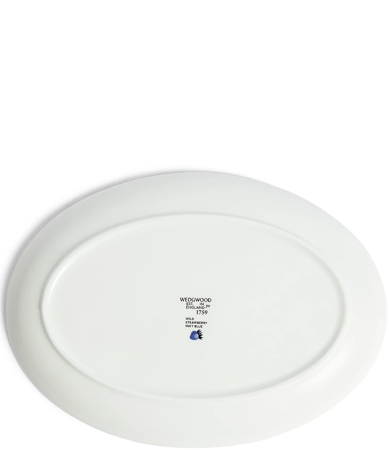 Wedgwood Wild Strawberry Inky Blue Oval Serving Plate