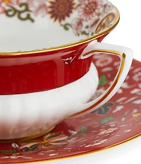Wedgwood Wonderlust Crimson Orient Teacup & Saucer