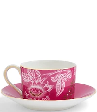 Wedgwood Wonderlust Pink Tonquin Teacup & Saucer - 7.1-oz