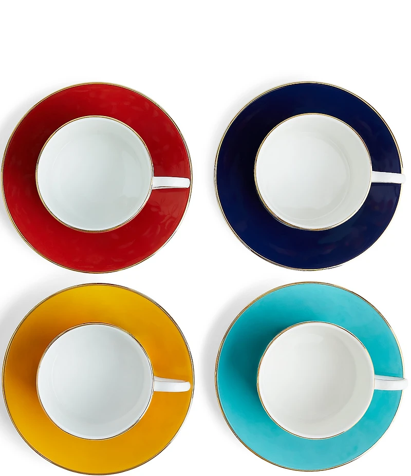 Wedgwood Wonderlust Teacup & Saucer Set, Set of 4