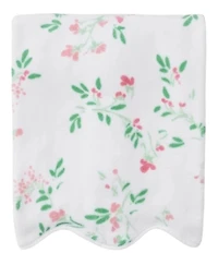 Weezie Alice Floral Patterned Scallop Organic Cotton Bath Towels