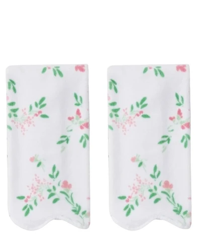 Weezie Alice Floral Patterned Scallop Organic Cotton Bath Towels