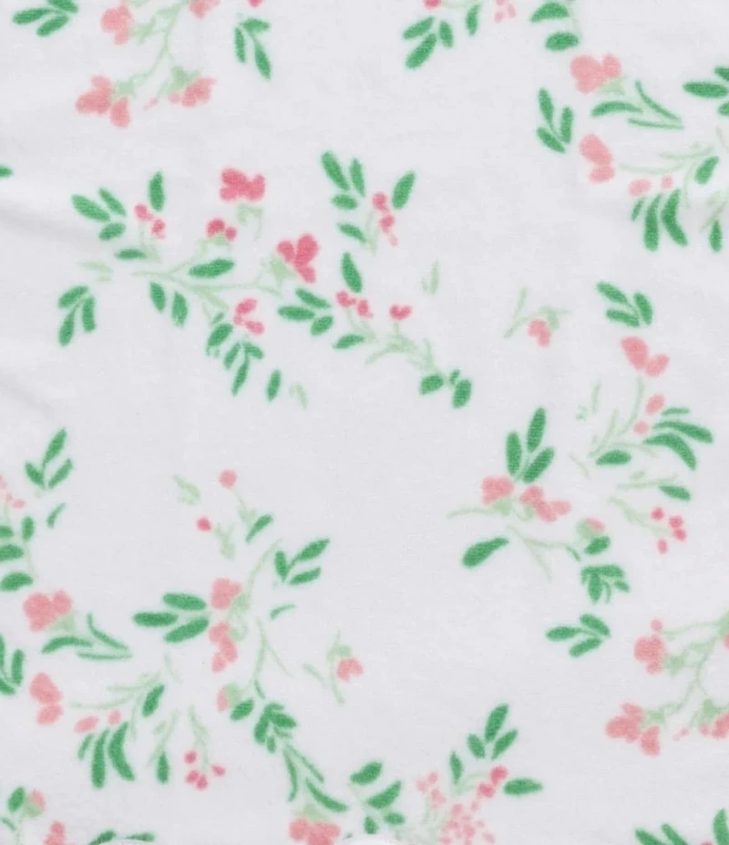 Weezie Alice Floral Patterned Scallop Organic Cotton Bath Towels