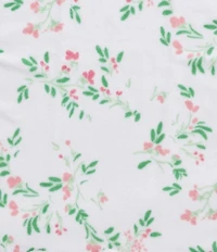 Weezie Alice Floral Patterned Scallop Organic Cotton Bath Towels