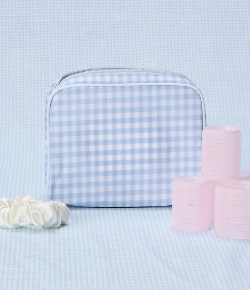 Weezie Gingham Patterned Toiletry Case