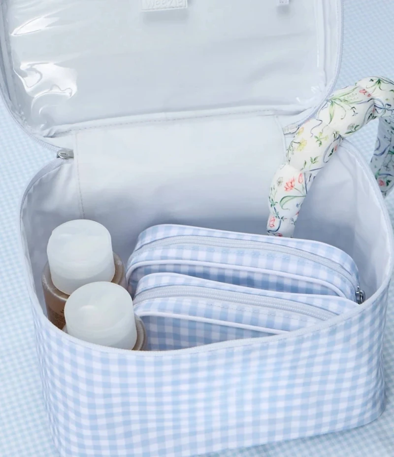 Weezie Gingham Patterned Vanity Case