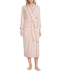 Weezie Long Scalloped Lightweight French Terry Robe