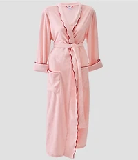 Weezie Long Scalloped Lightweight French Terry Robe