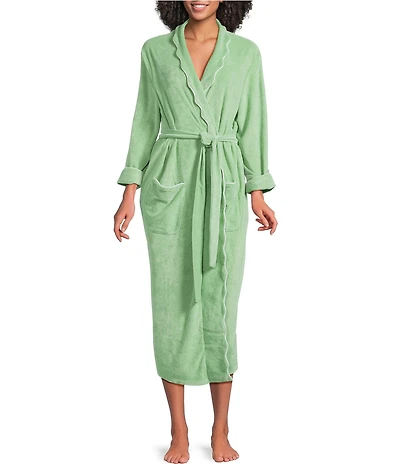 Weezie Long Scalloped Lightweight French Terry Robe