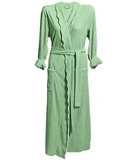 Weezie Long Scalloped Lightweight French Terry Robe