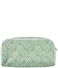 Weezie Matcha Block Print Patterned Toiletry Case