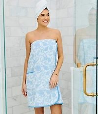 Weezie Organic Cotton Signature Floral Patterned Women's Towel Wrap