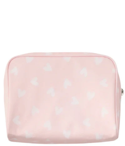 Weezie Pink Hearts Patterned Toiletry Case