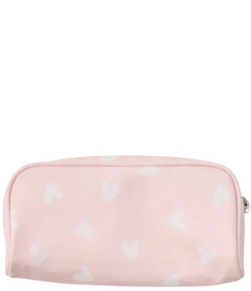 Weezie Pink Hearts Patterned Toiletry Case