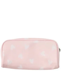 Weezie Pink Hearts Patterned Toiletry Case
