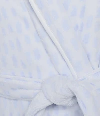 Weezie Rain Drop Long Organic Cotton Plush Terry Robe