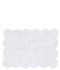 Weezie Scalloped Edge Trim Organic Cotton Bath Mat