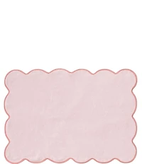 Weezie Scalloped Edge Trim Organic Cotton Bath Mat
