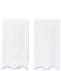 Weezie Scalloped Edge Trim Organic Cotton Bath Towels