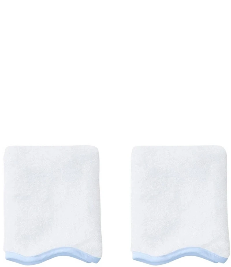 Weezie Scalloped Edge Trim Organic Cotton Bath Towels