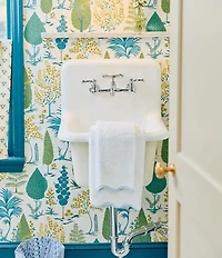 Weezie Scalloped Edge Trim Organic Cotton Bath Towels