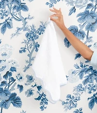 Weezie Scalloped Edge Trim Organic Cotton Bath Towels