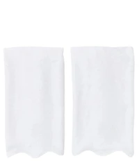 Weezie Scalloped Edge Trim Organic Cotton Bath Towels