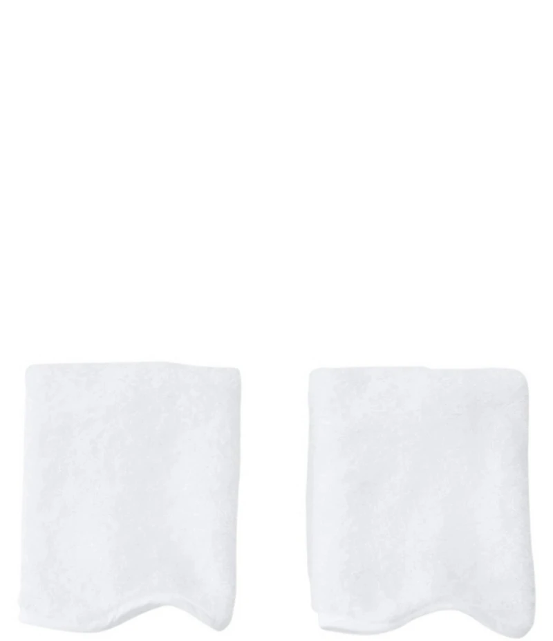 Weezie Scalloped Edge Trim Organic Cotton Bath Towels