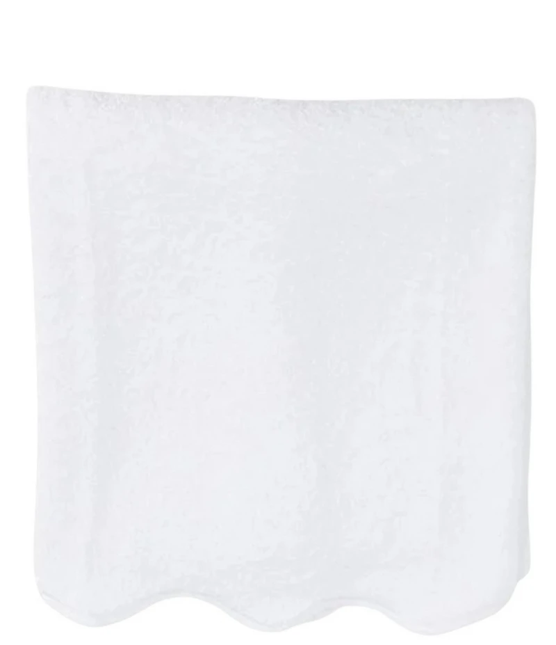 Weezie Scalloped Edge Trim Organic Cotton Bath Towels