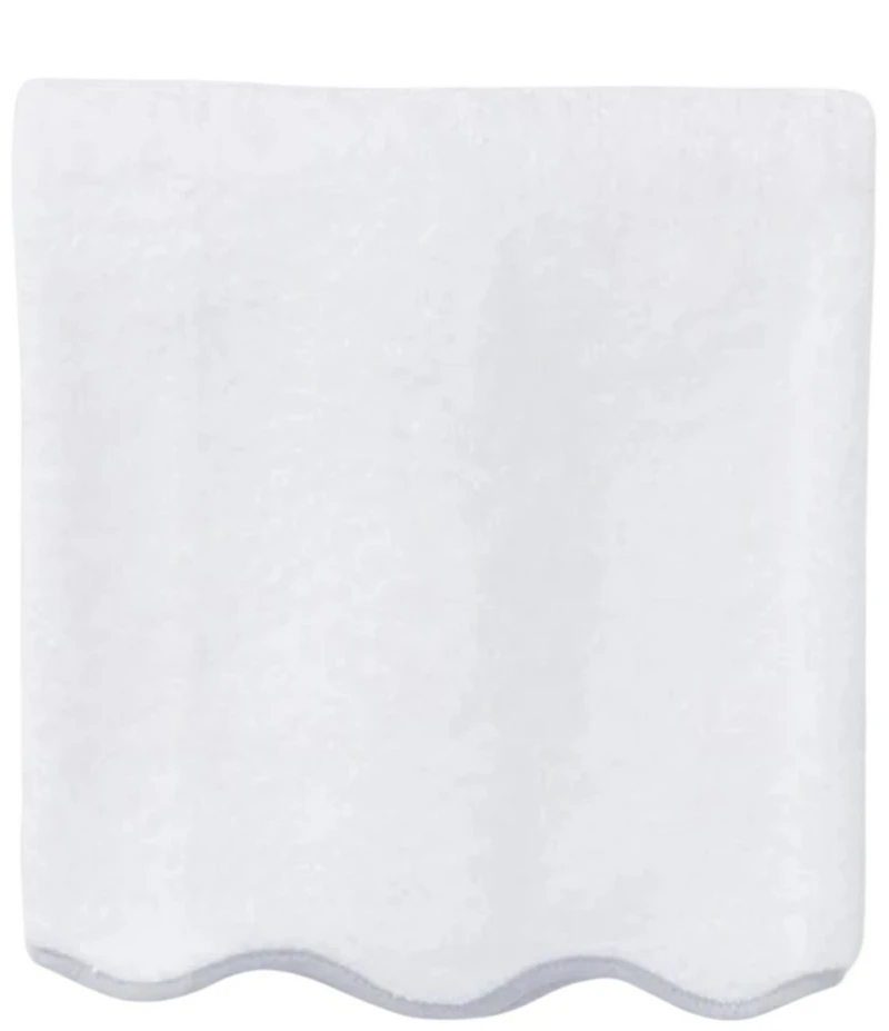 Weezie Scalloped Edge Trim Organic Cotton Bath Towels